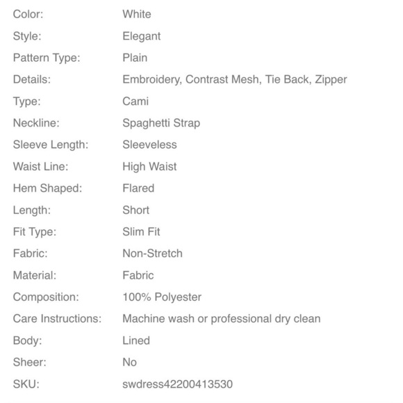 DOUBLE Crazy Tie Back Embroidered Mesh Bodice Dress. Size Medium - Picture 9 of 12